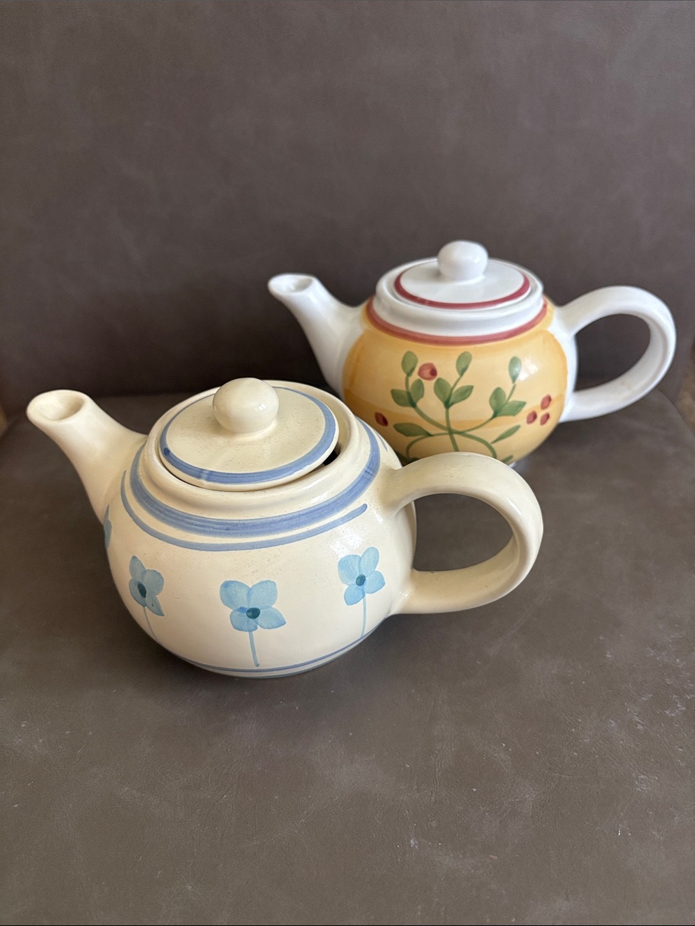 Two Italian Ceramic tea pots